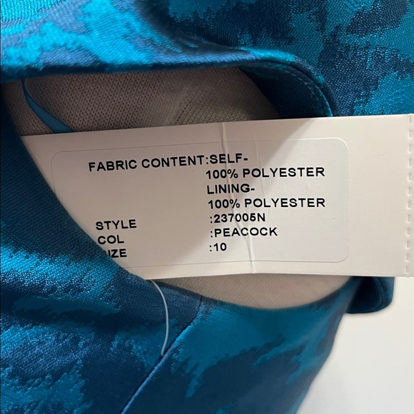 NWT Rickie Freeman for Teri Jon off-the-shoulder jacquard high-low Evening gown - Picture 7 of 16